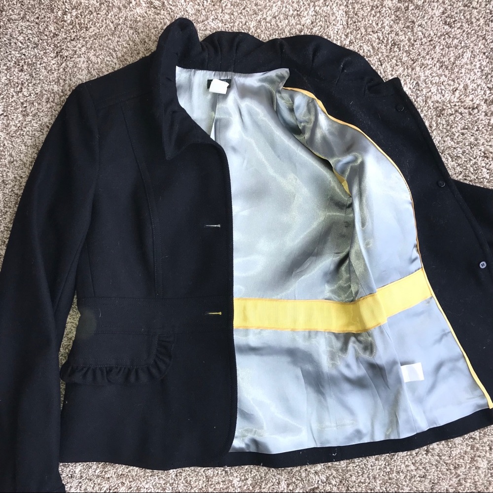 J. Crew Factory Ruffle Wool Jacket - Picture 5 of 7